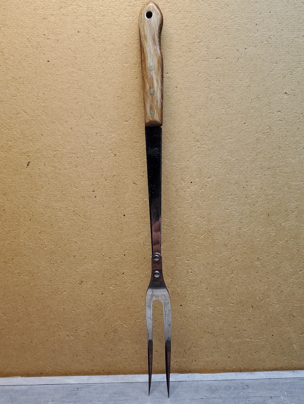 Imperial Stainless Meat 2 Tine Fork with Wood Handle